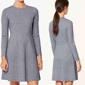 Tory Burch Knit A-Line Dress XL — Long Sleeve Geometric Chain Print, Style 32300